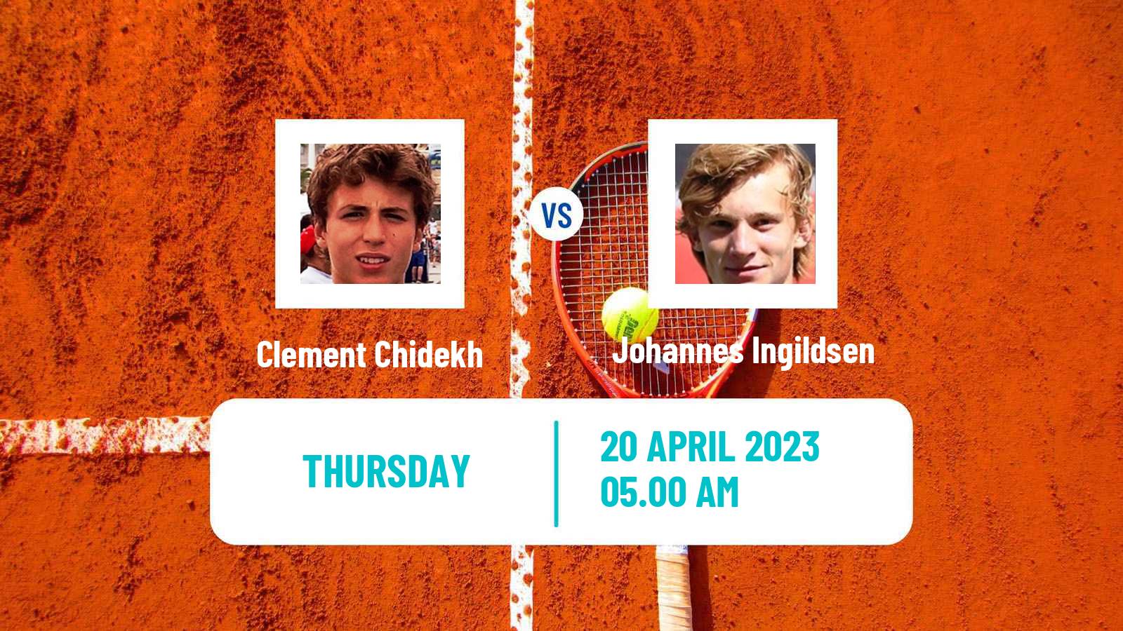 Tennis ITF Tournaments Clement Chidekh - Johannes Ingildsen