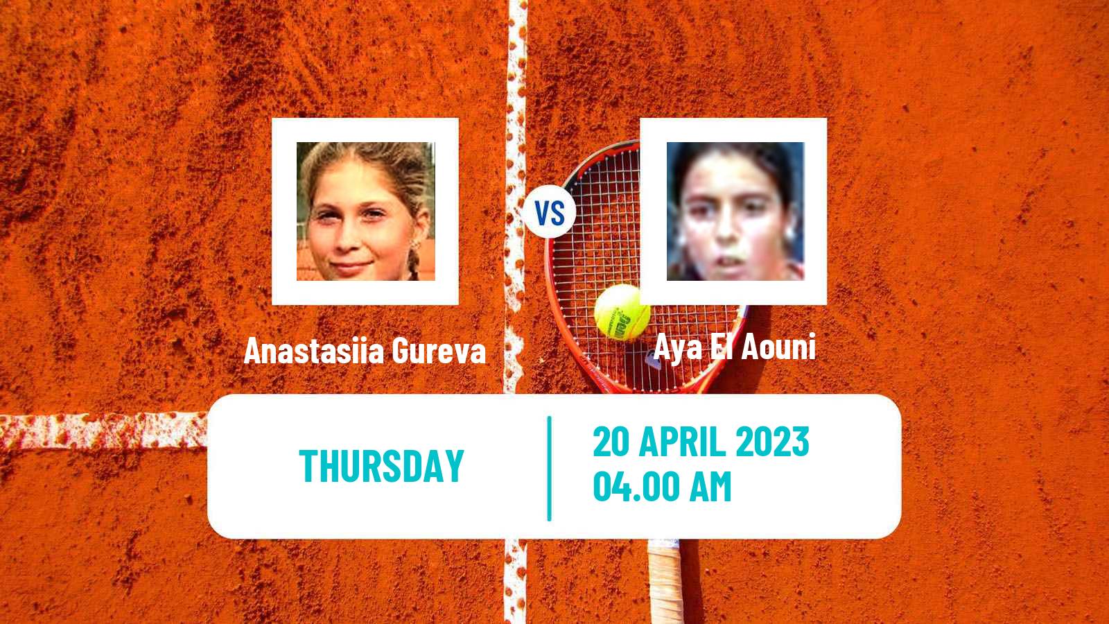 Tennis ITF Tournaments Anastasiia Gureva - Aya El Aouni