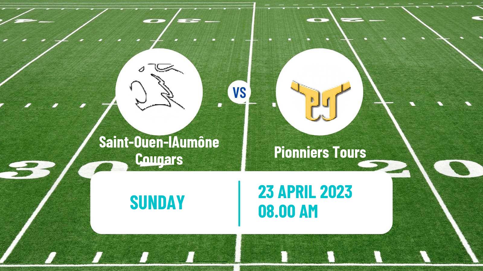 American football French Championnat Elite American Football Saint-Ouen-lAumône Cougars - Pionniers Tours