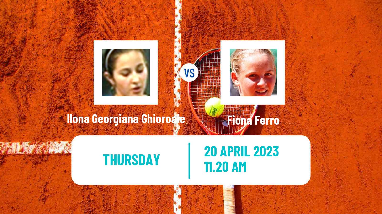 Tennis ITF Tournaments Ilona Georgiana Ghioroaie - Fiona Ferro