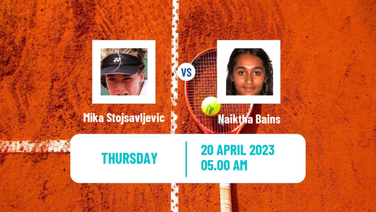 Tennis ITF Tournaments Mika Stojsavljevic - Naiktha Bains