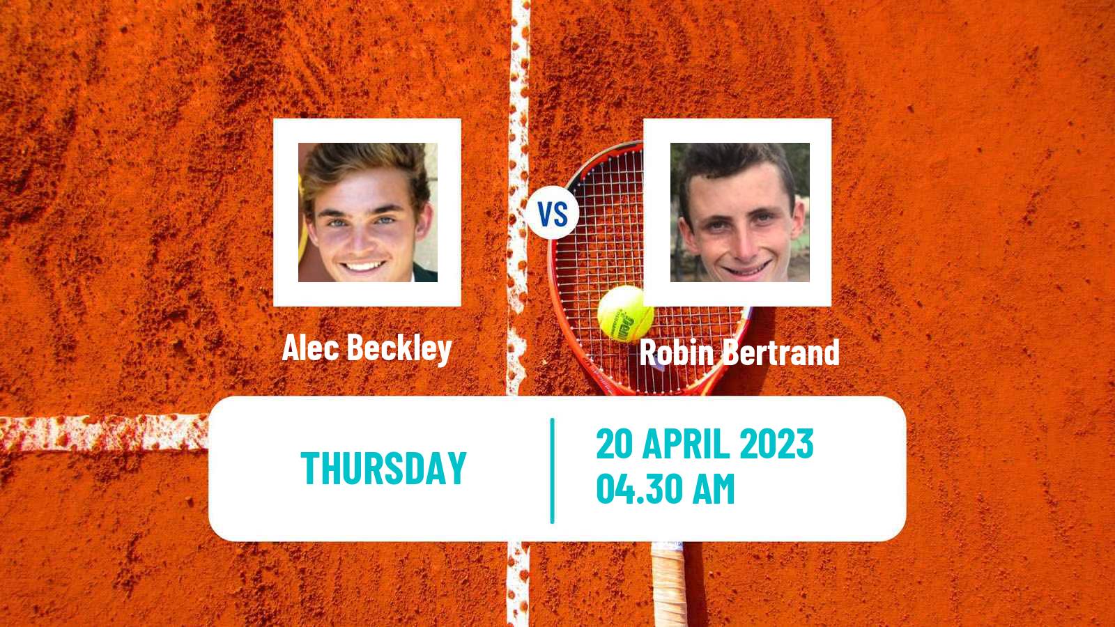 Tennis ITF Tournaments Alec Beckley - Robin Bertrand