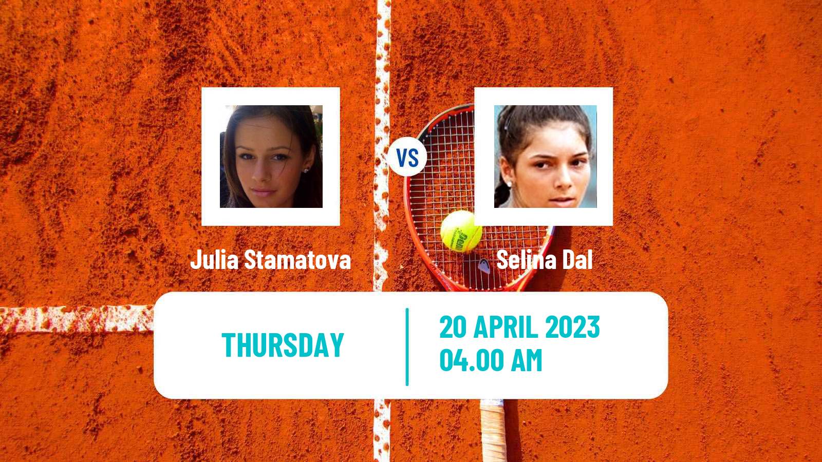 Tennis ITF Tournaments Julia Stamatova - Selina Dal