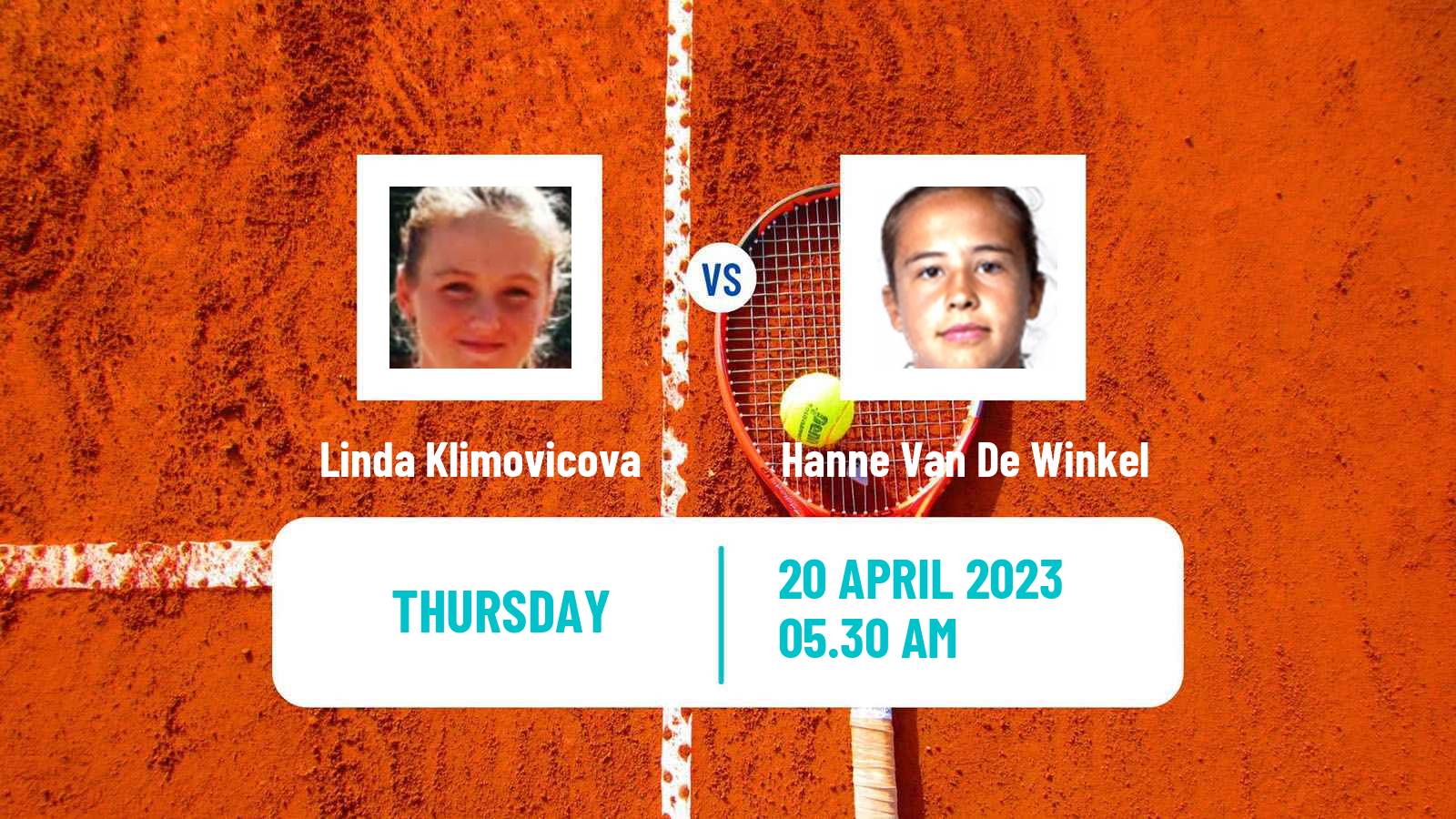 Tennis ITF Tournaments Linda Klimovicova - Hanne Van De Winkel