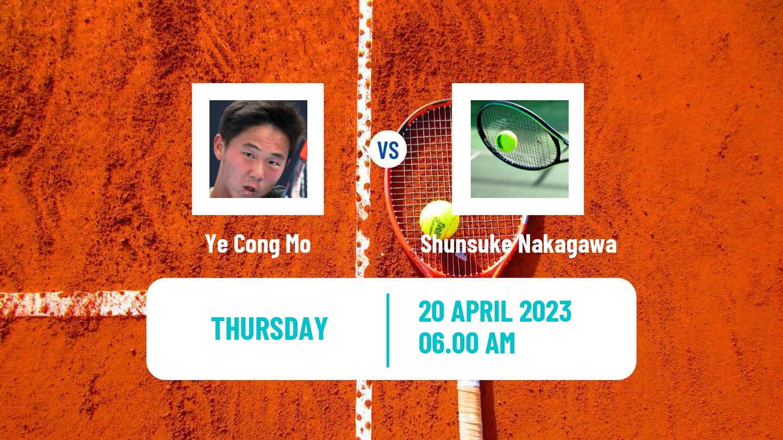 Tennis ITF Tournaments Ye Cong Mo - Shunsuke Nakagawa