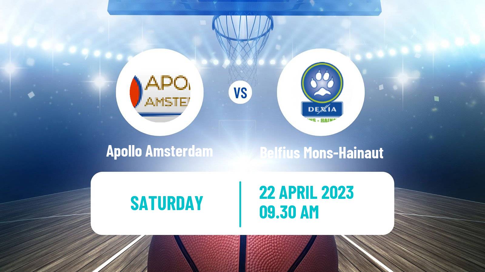 Basketball BNXT League Apollo Amsterdam - Belfius Mons-Hainaut