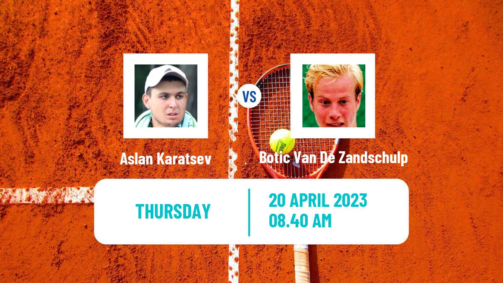 Tennis ATP Munich Aslan Karatsev - Botic Van De Zandschulp