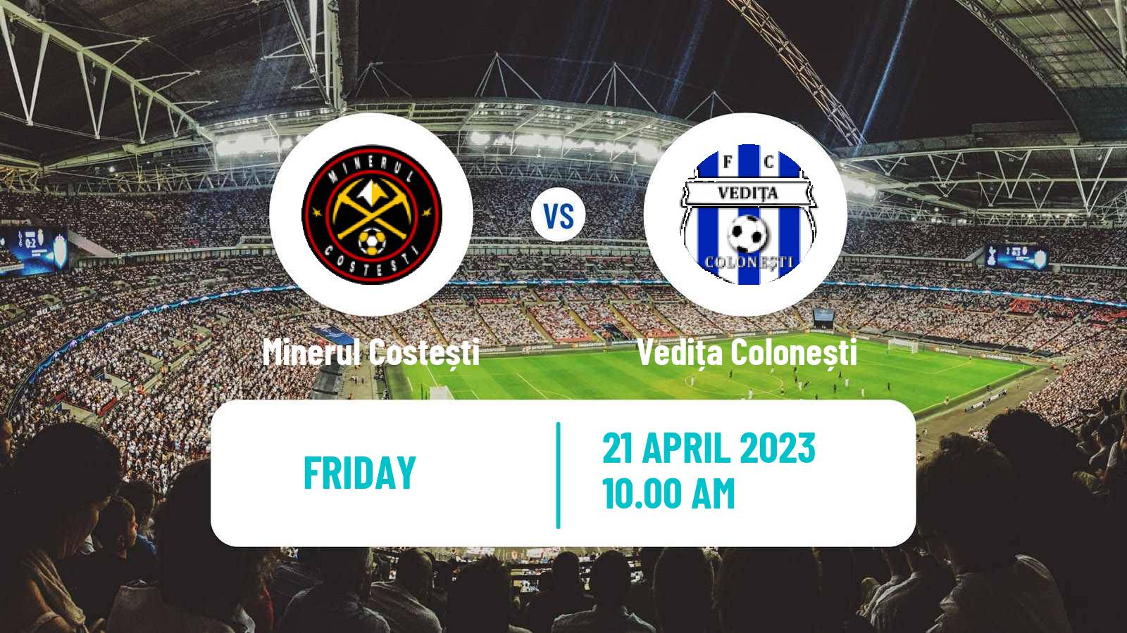 Soccer Romanian Liga 3 - Seria 6 Minerul Costești - Vedița Colonești
