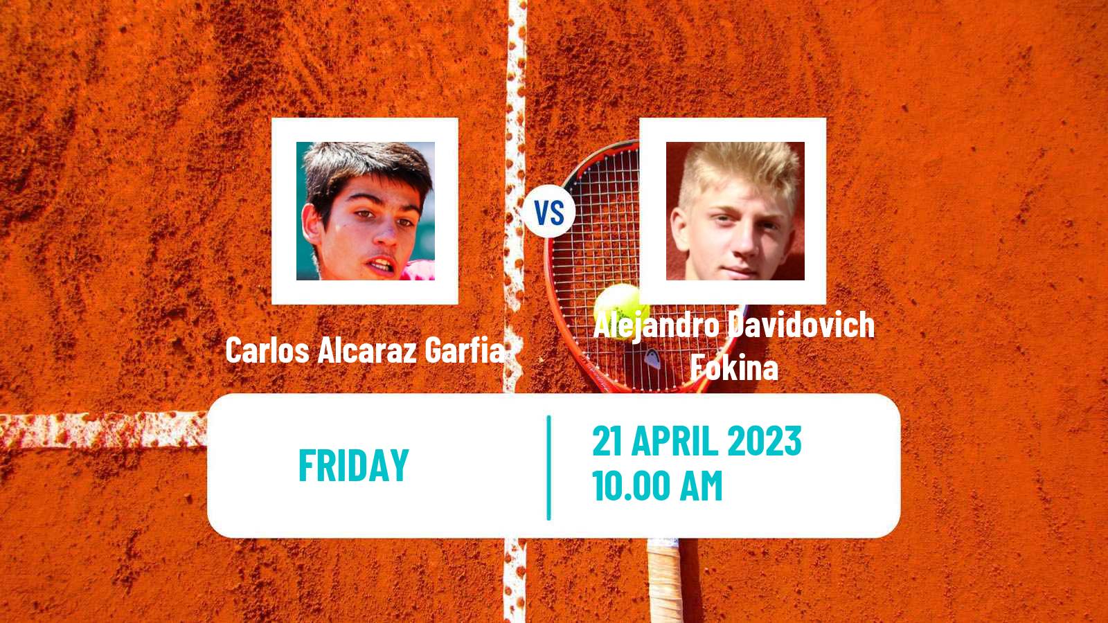 Tennis ATP Barcelona Carlos Alcaraz Garfia - Alejandro Davidovich Fokina