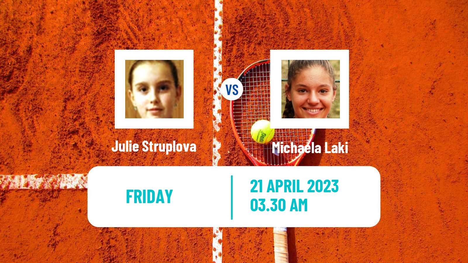 Tennis ITF Tournaments Julie Struplova - Michaela Laki