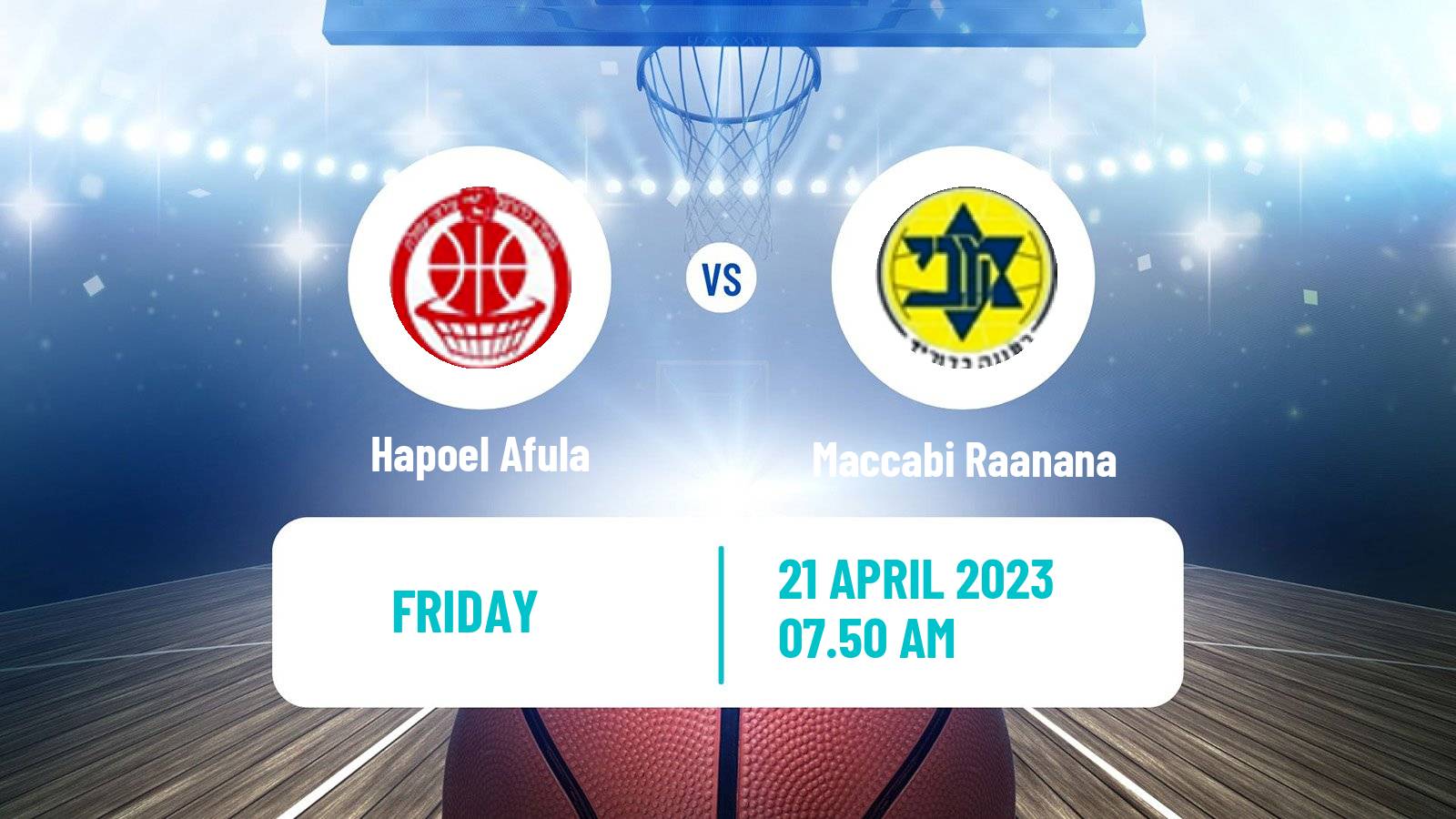 Basketball Israeli Liga Leumit Basketball Hapoel Afula - Maccabi Raanana