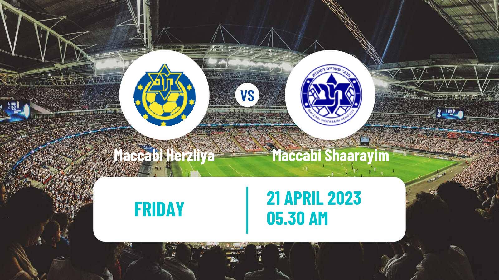 Soccer Israeli Liga Alef South Maccabi Herzliya - Maccabi Shaarayim