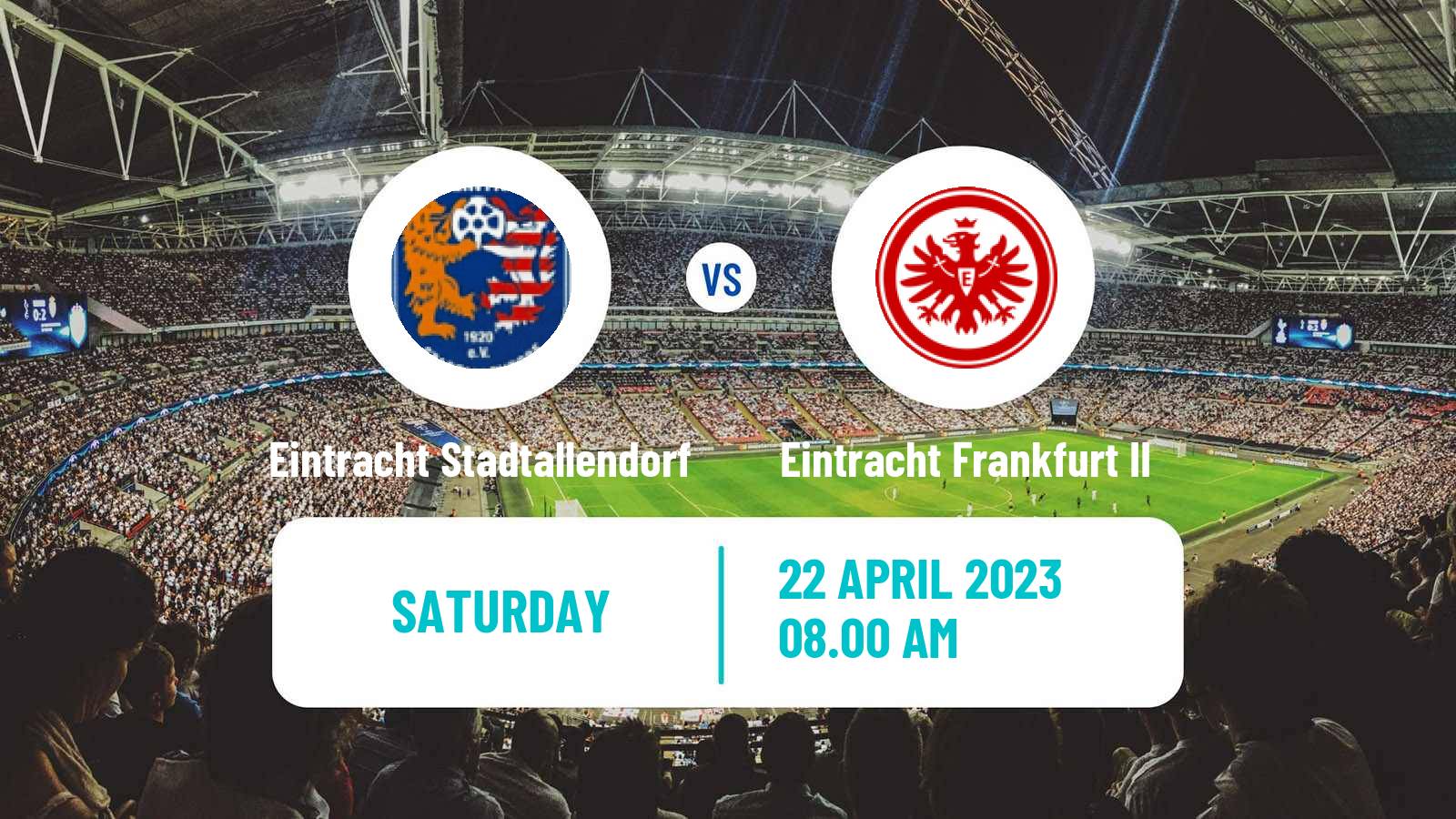 Soccer German Oberliga Hessen Eintracht Stadtallendorf - Eintracht Frankfurt II