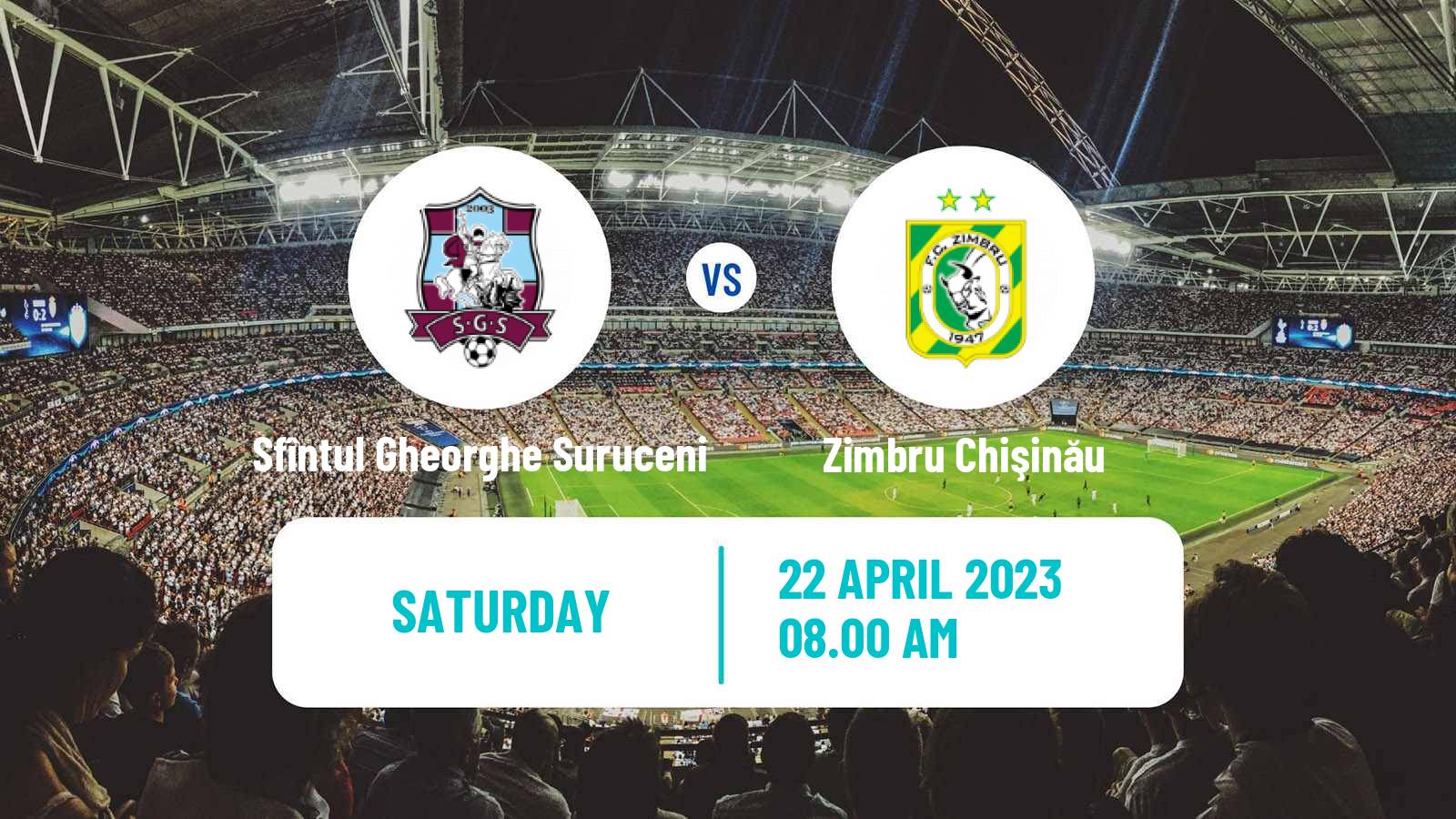 Soccer Moldovan Super Liga Sfîntul Gheorghe Suruceni - Zimbru Chişinău