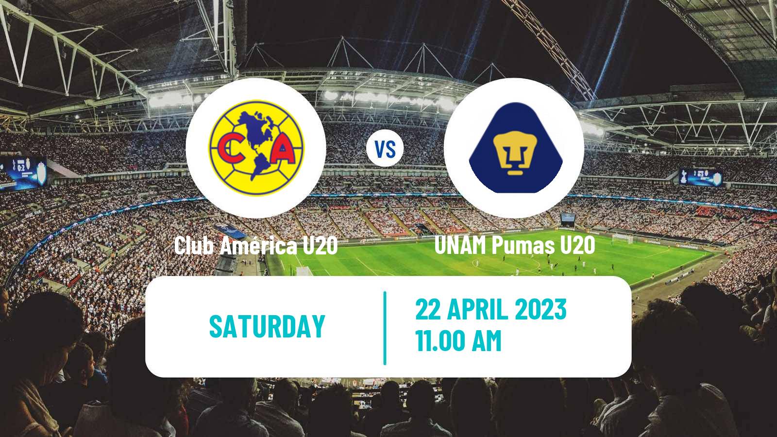 Soccer Mexican Liga MX U20 Club América U20 - UNAM Pumas U20