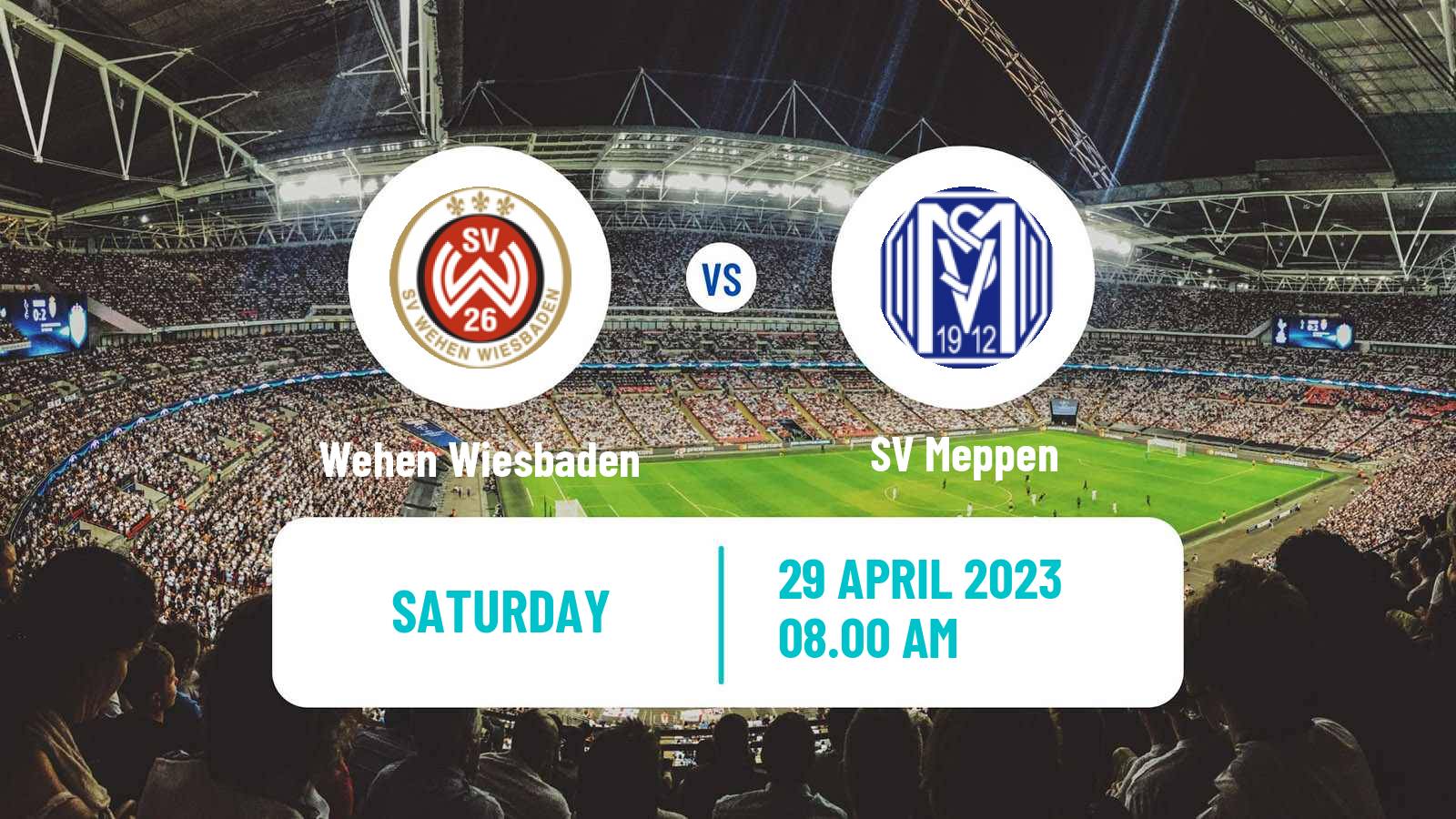 Soccer German 3 Bundesliga Wehen Wiesbaden - Meppen