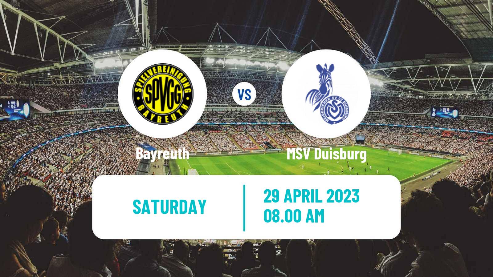 Soccer German 3 Bundesliga Bayreuth - Duisburg