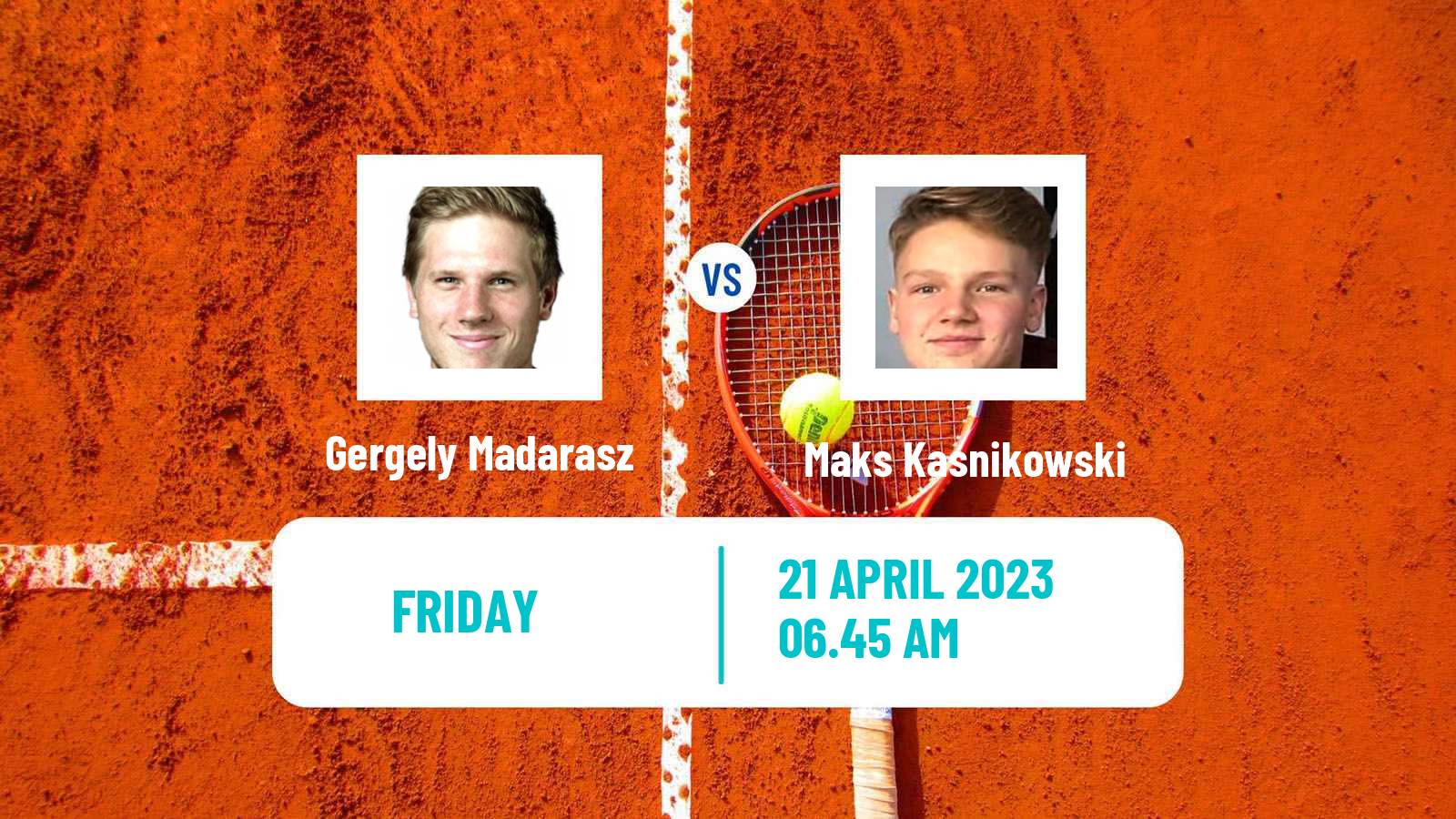 Tennis ITF Tournaments Gergely Madarasz - Maks Kasnikowski
