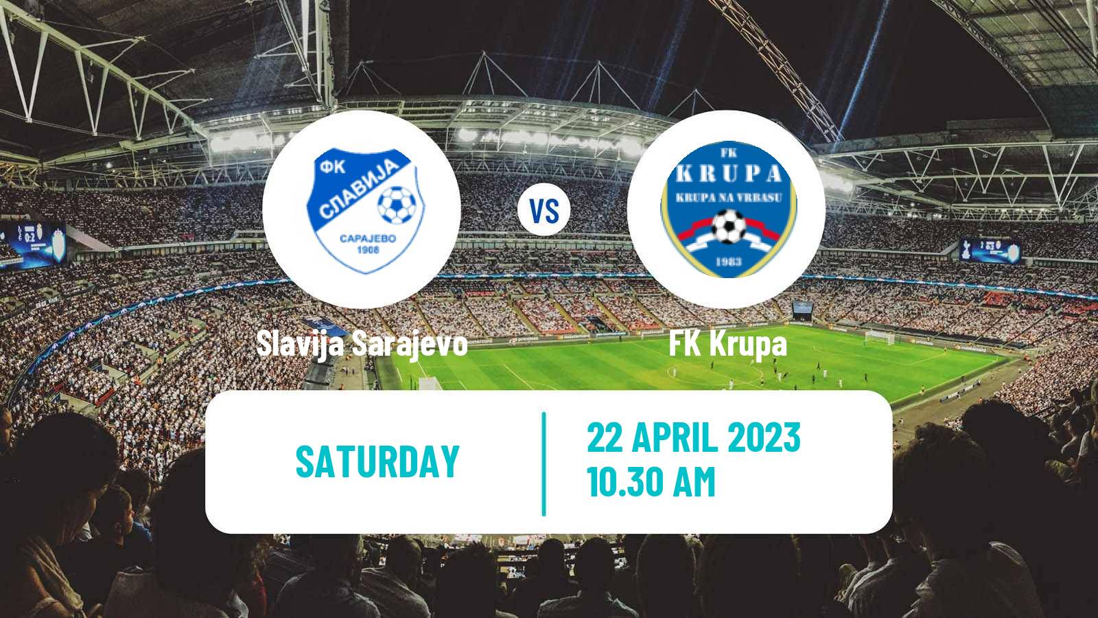 Soccer Bosnian Prva Liga RS Slavija Sarajevo - Krupa