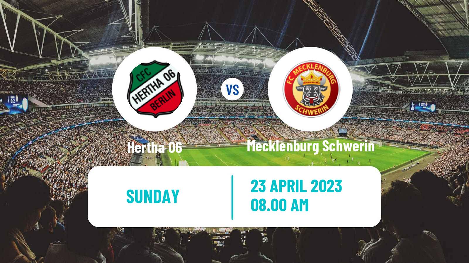 Soccer German Oberliga NOFV-Nord Hertha 06 - Mecklenburg Schwerin