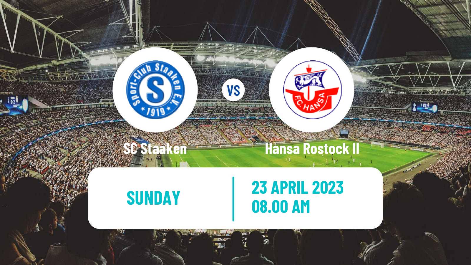 Soccer German Oberliga NOFV-Nord Staaken - Hansa Rostock II