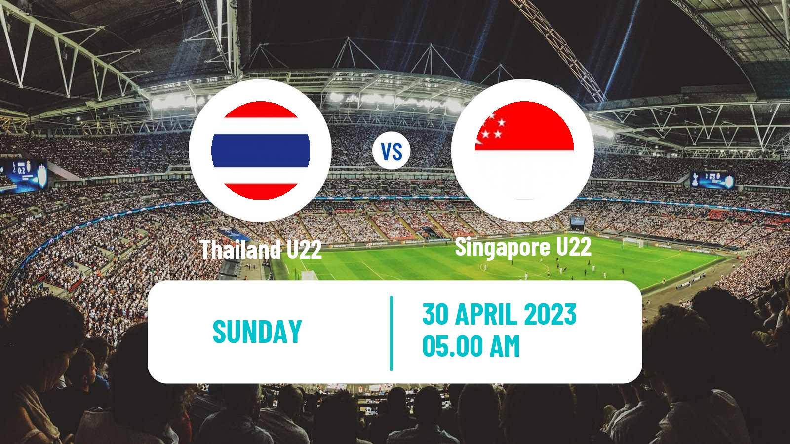 Soccer Southeast Asian Games Thailand U22 - Singapore U22