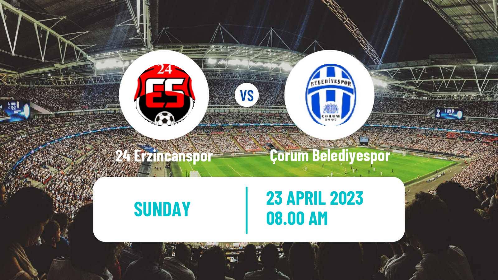 Soccer Turkish Second League White Group 24 Erzincanspor - Çorum Belediyespor