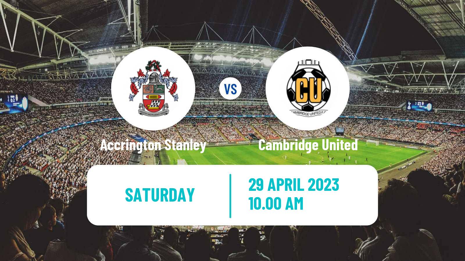 Soccer English League One Accrington Stanley - Cambridge United