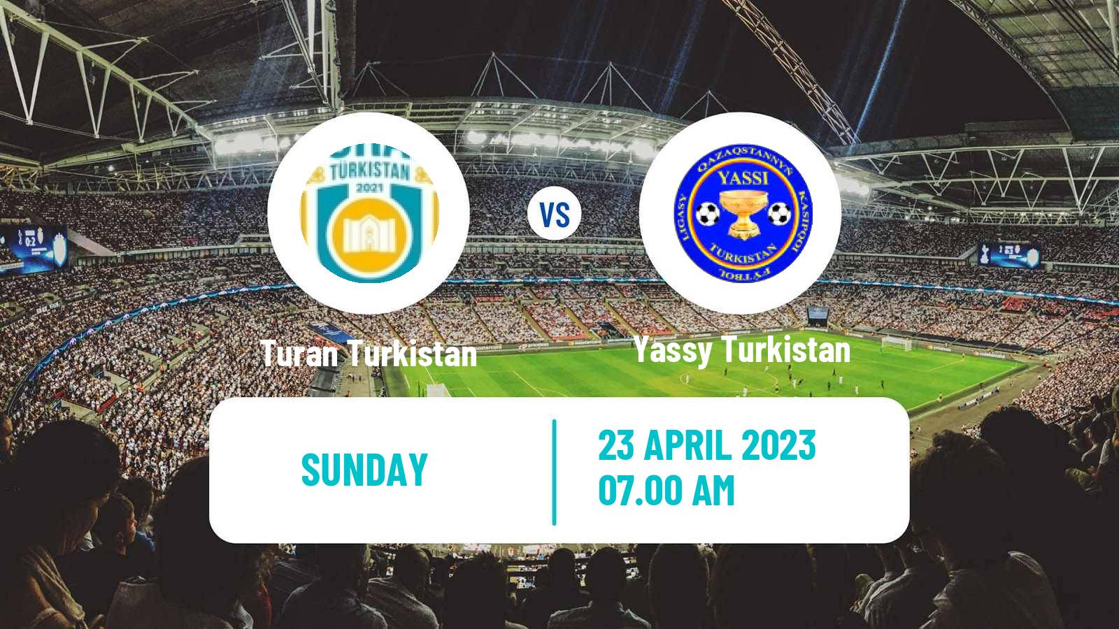 Soccer Kazakh First Division Turan Turkistan - Yassy Turkistan