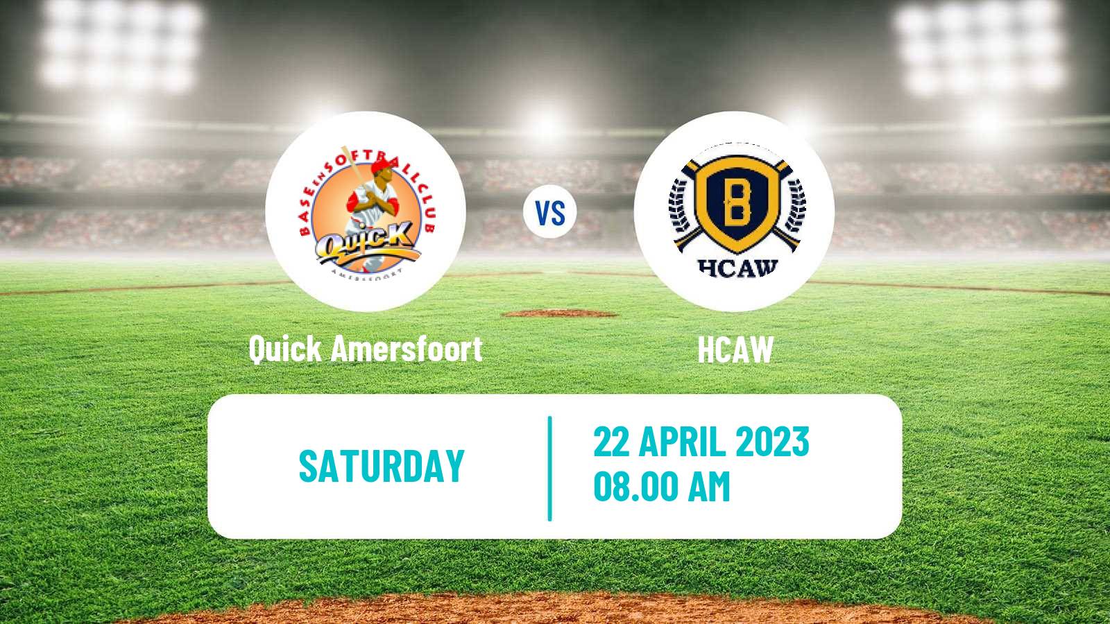 Baseball Dutch Hoofdklasse Baseball Quick Amersfoort - HCAW