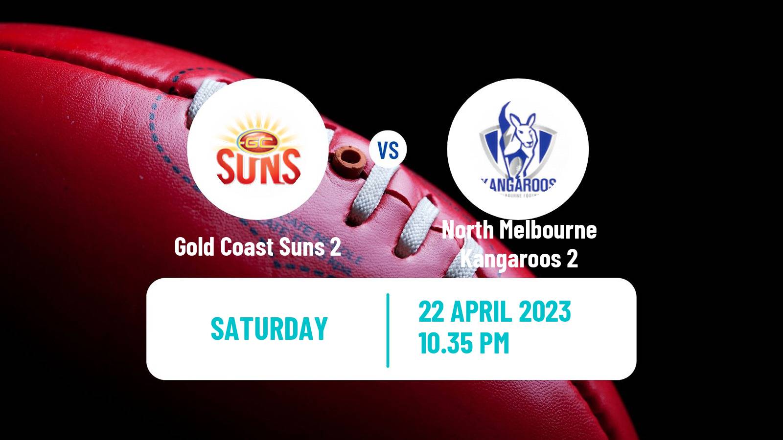 Aussie rules VFL Gold Coast Suns 2 - North Melbourne Kangaroos 2