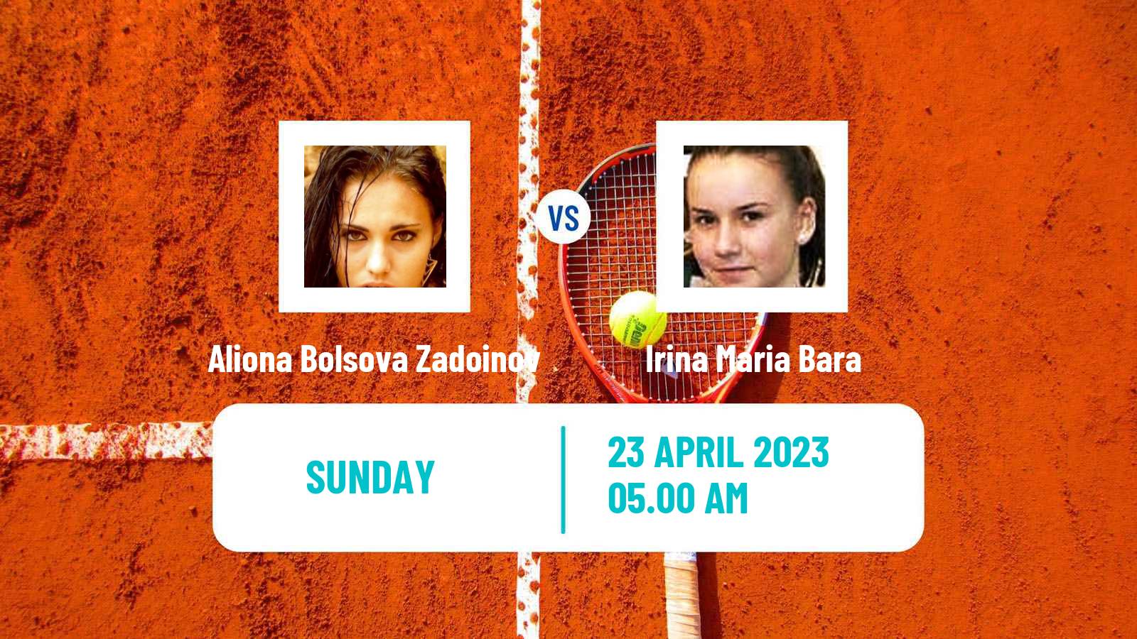 Tennis ITF Tournaments Aliona Bolsova Zadoinov - Irina Maria Bara