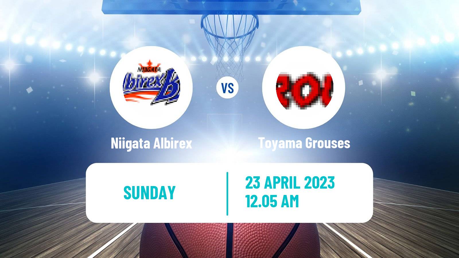 Basketball BJ League Niigata Albirex - Toyama Grouses