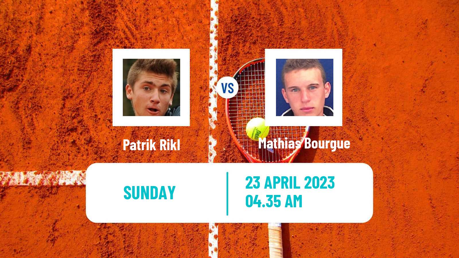 Tennis ATP Challenger Patrik Rikl - Mathias Bourgue