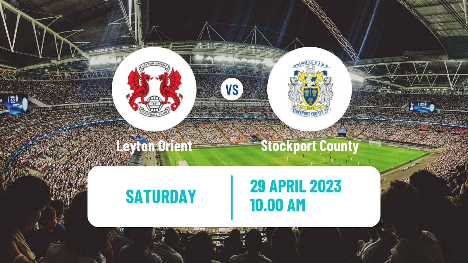 Soccer English League Two Leyton Orient - Stockport County