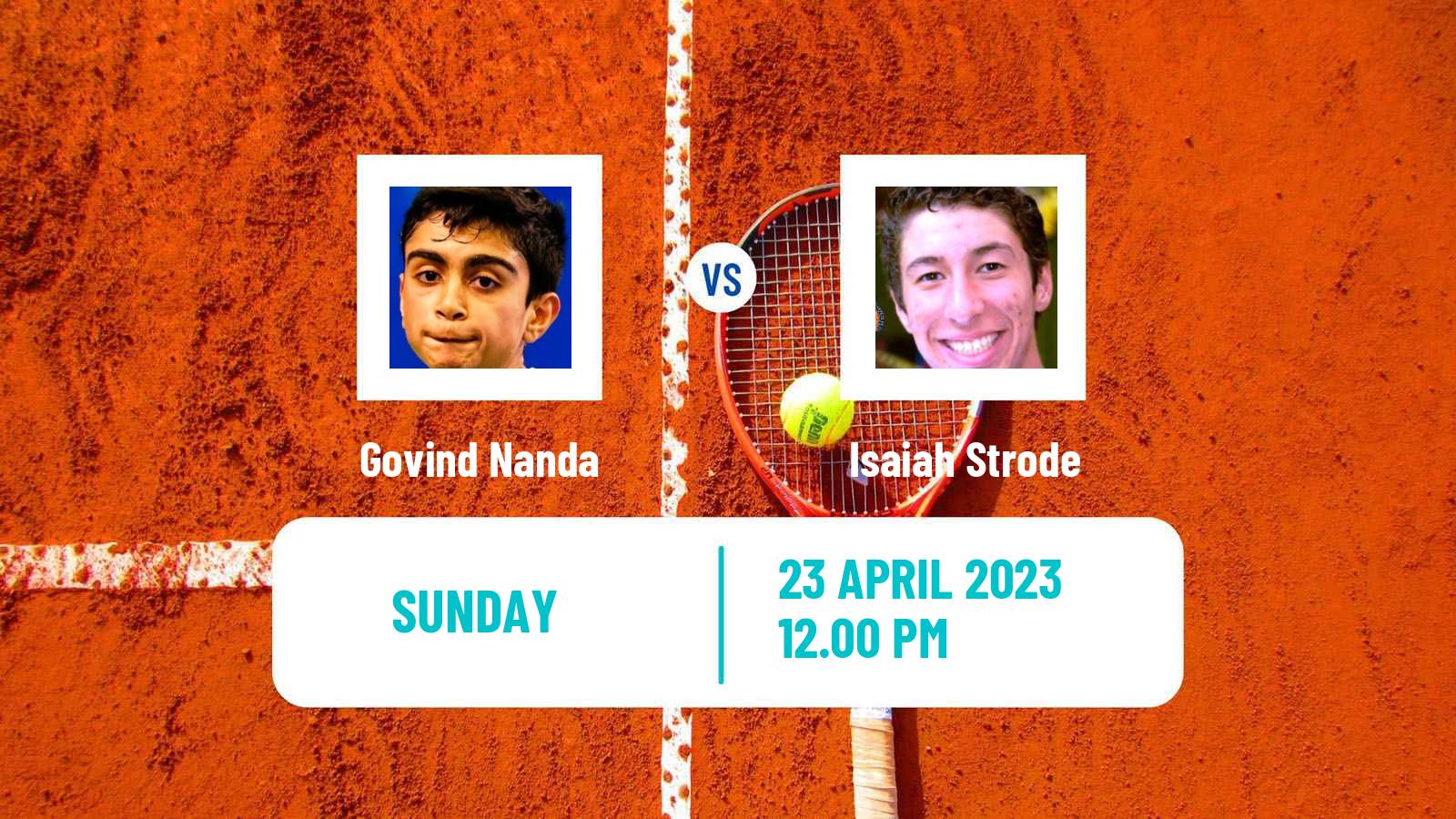 Tennis ATP Challenger Govind Nanda - Isaiah Strode