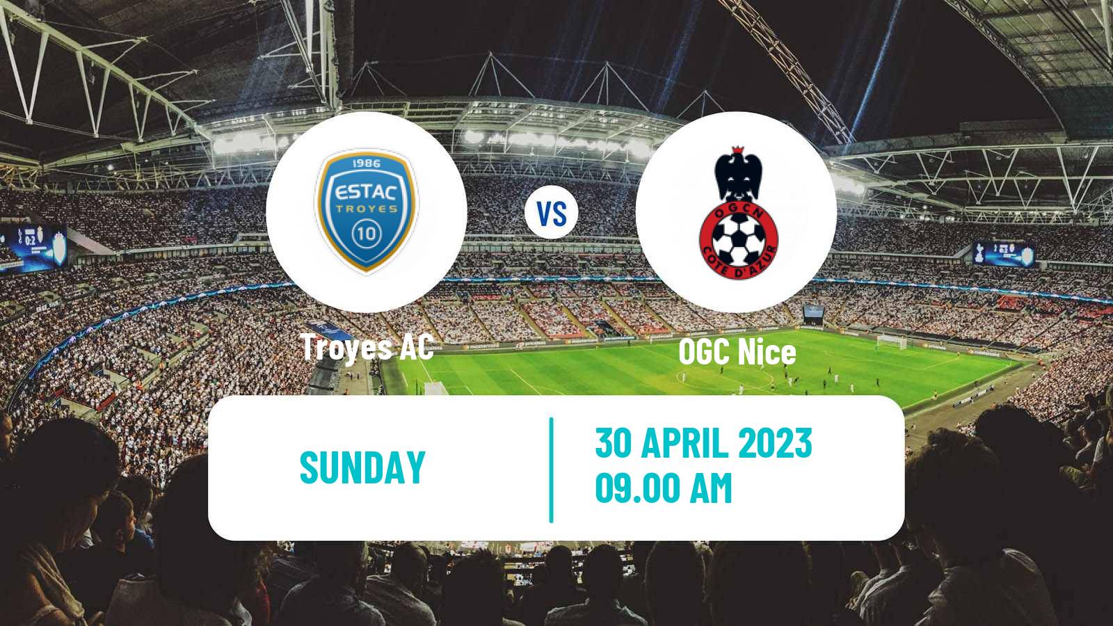 Soccer French Ligue 1 Troyes - Nice