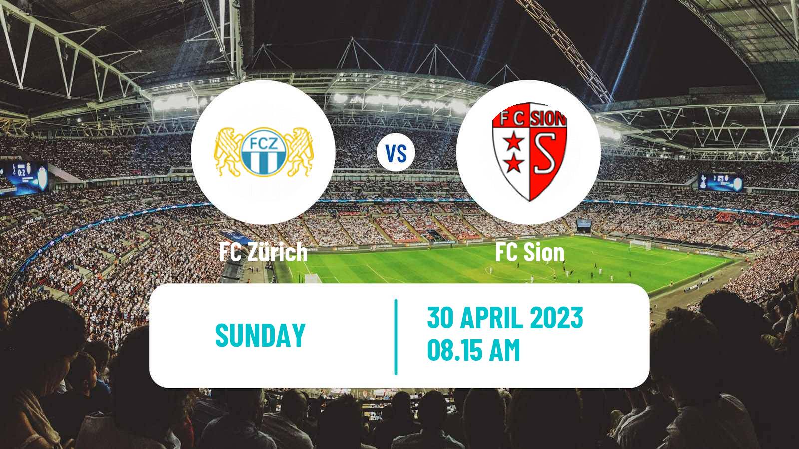 Soccer Swiss Super League Zürich - Sion