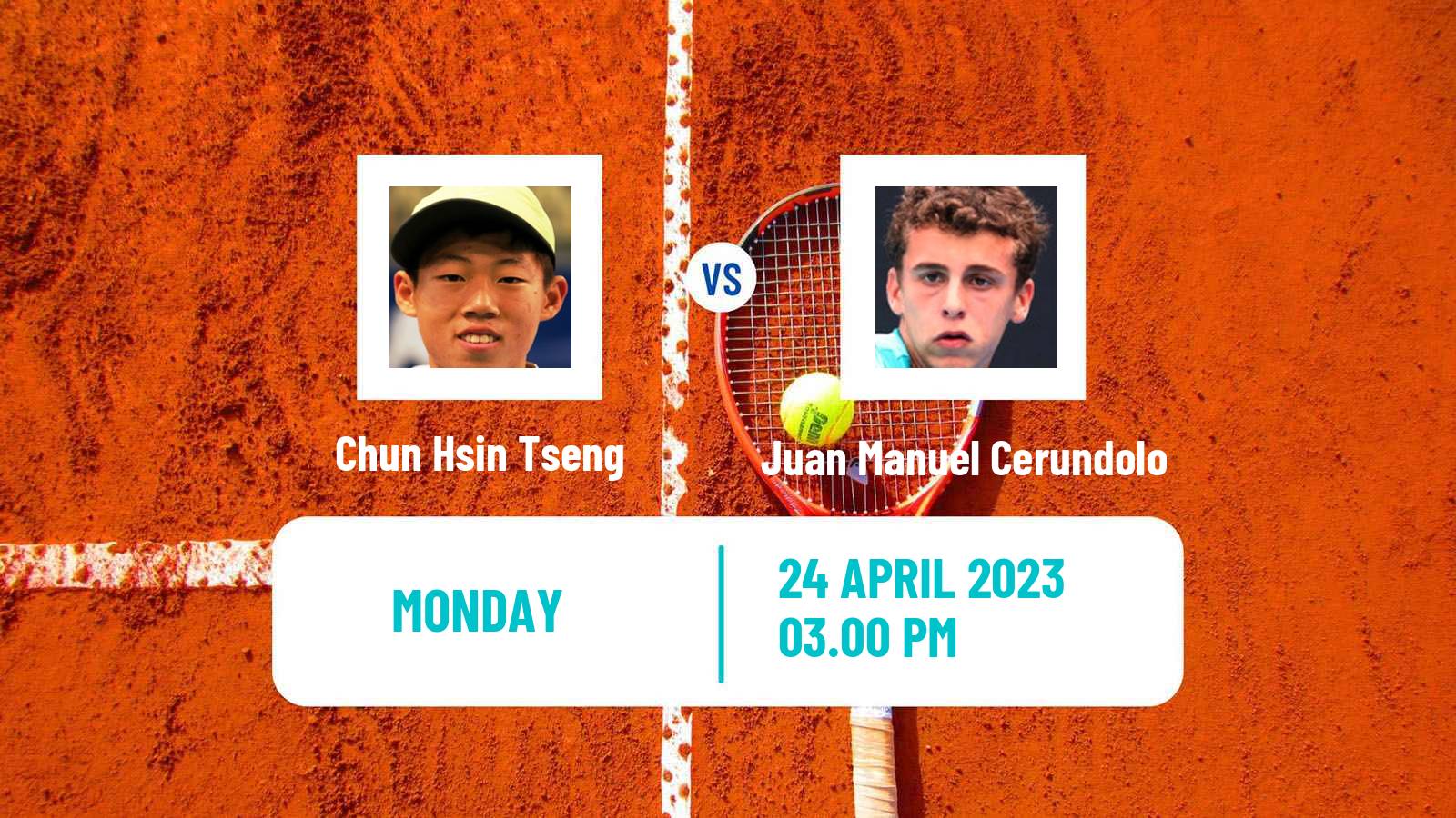 Tennis ATP Madrid Chun Hsin Tseng - Juan Manuel Cerundolo