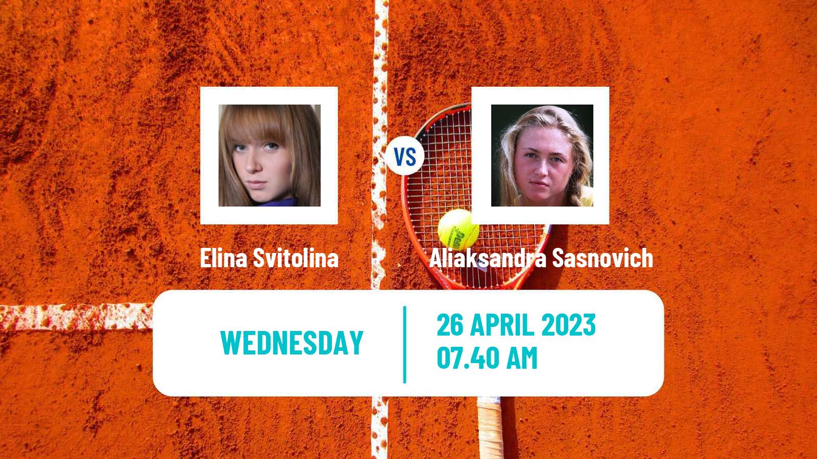 Tennis WTA Madrid Elina Svitolina - Aliaksandra Sasnovich