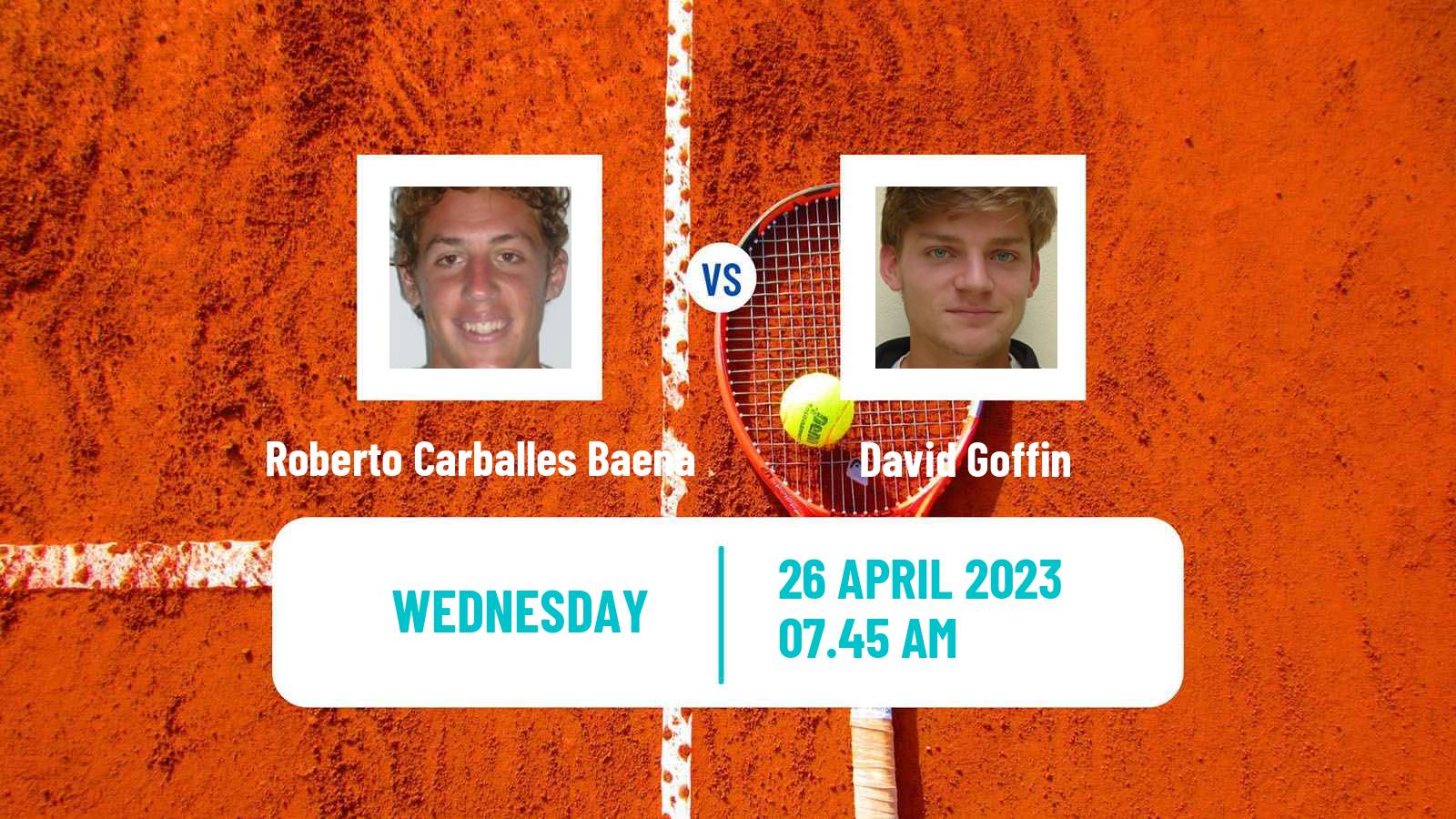 Tennis ATP Madrid Roberto Carballes Baena - David Goffin