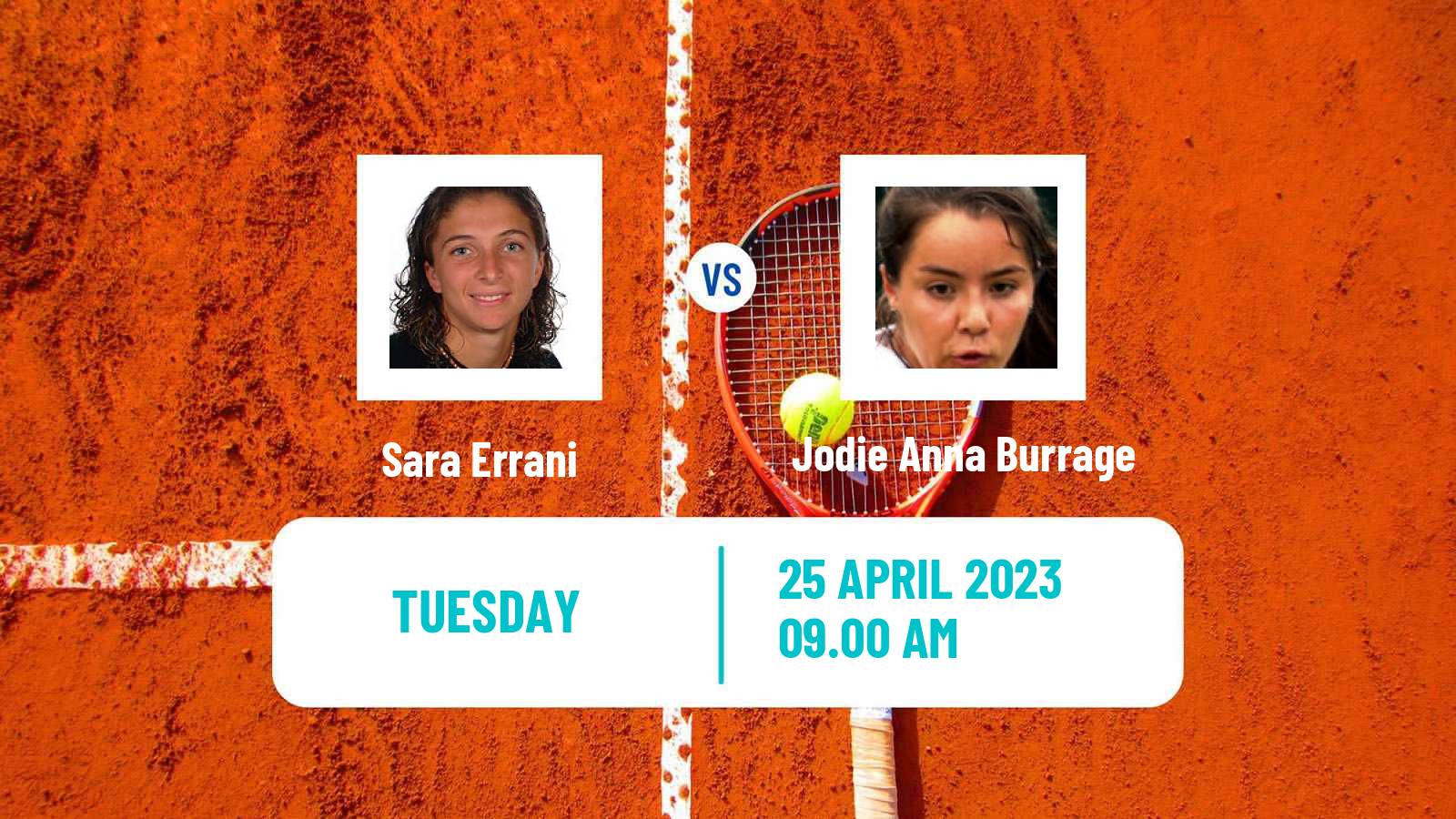 Tennis WTA Madrid Sara Errani - Jodie Anna Burrage