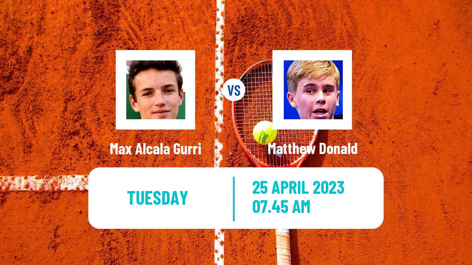 Tennis ITF Tournaments Max Alcala Gurri - Matthew Donald