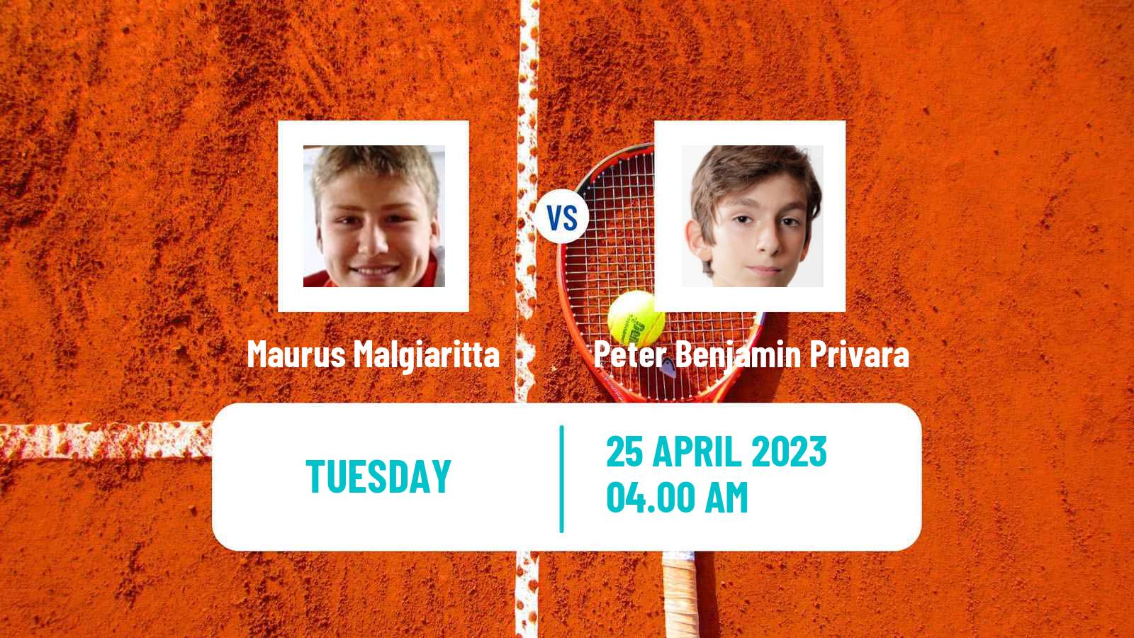 Tennis ITF Tournaments Maurus Malgiaritta - Peter Benjamin Privara