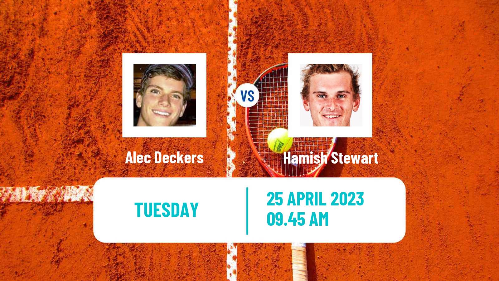 Tennis ITF Tournaments Alec Deckers - Hamish Stewart
