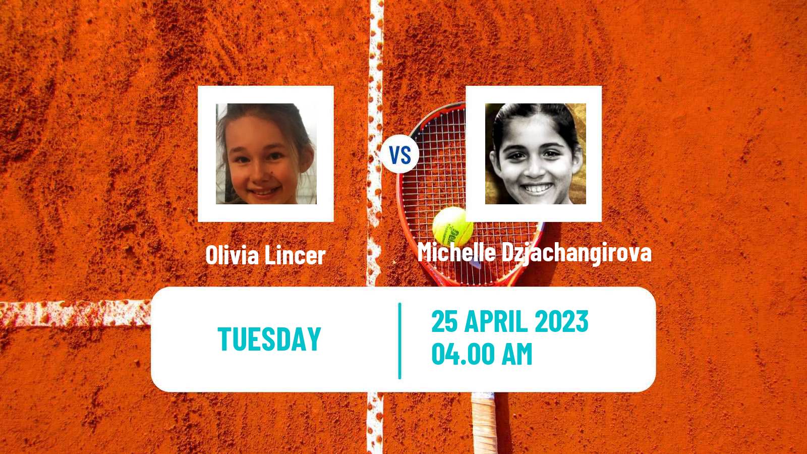 Tennis ITF Tournaments Olivia Lincer - Michelle Dzjachangirova