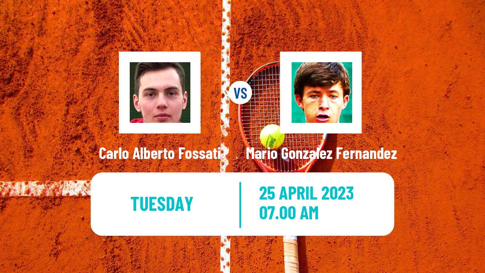 Tennis ITF Tournaments Carlo Alberto Fossati - Mario Gonzalez Fernandez