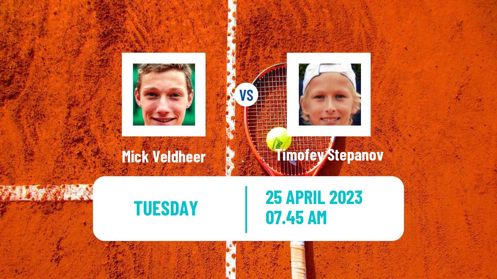 Tennis ITF Tournaments Mick Veldheer - Timofey Stepanov