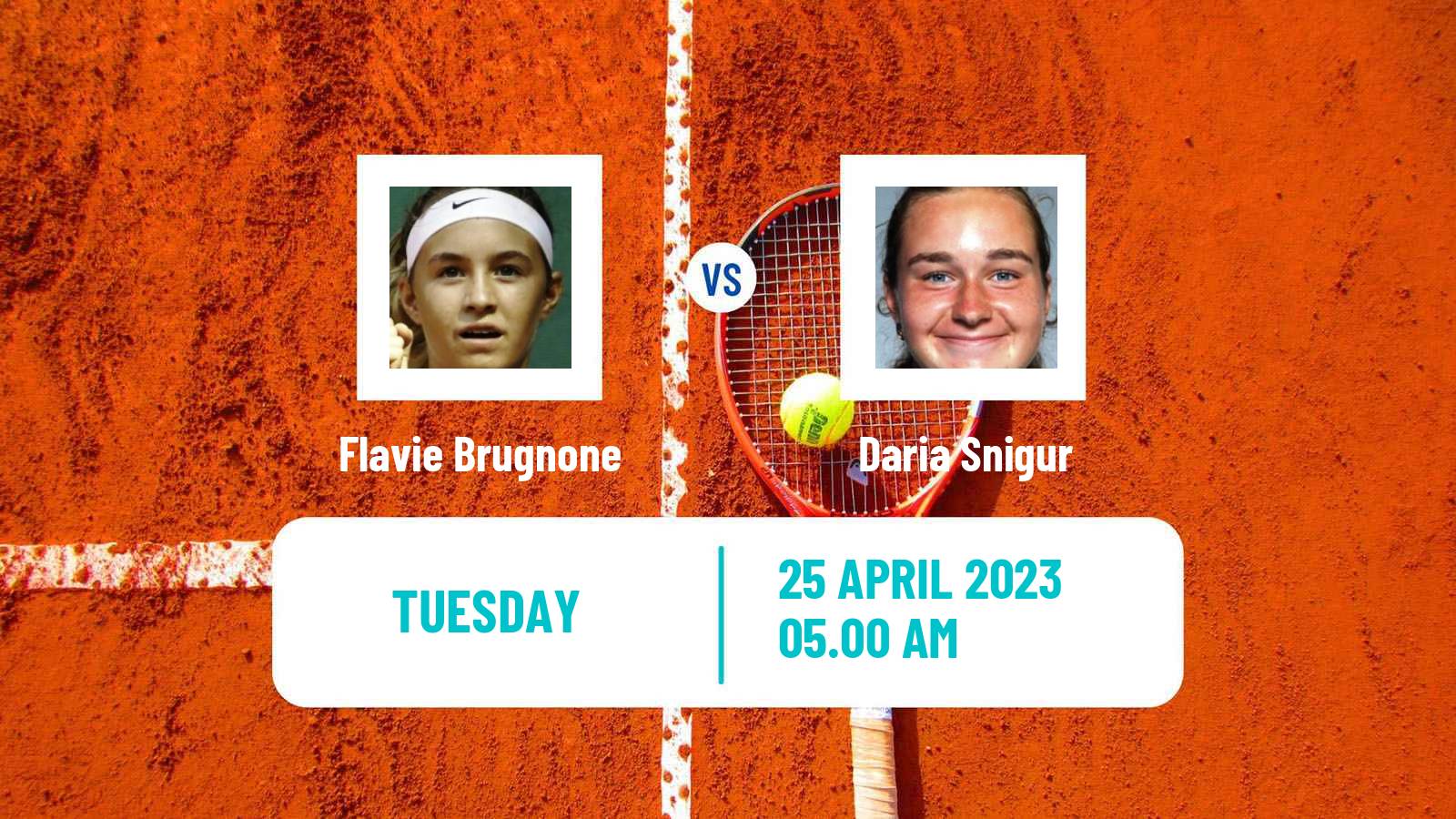 Tennis ITF Tournaments Flavie Brugnone - Daria Snigur