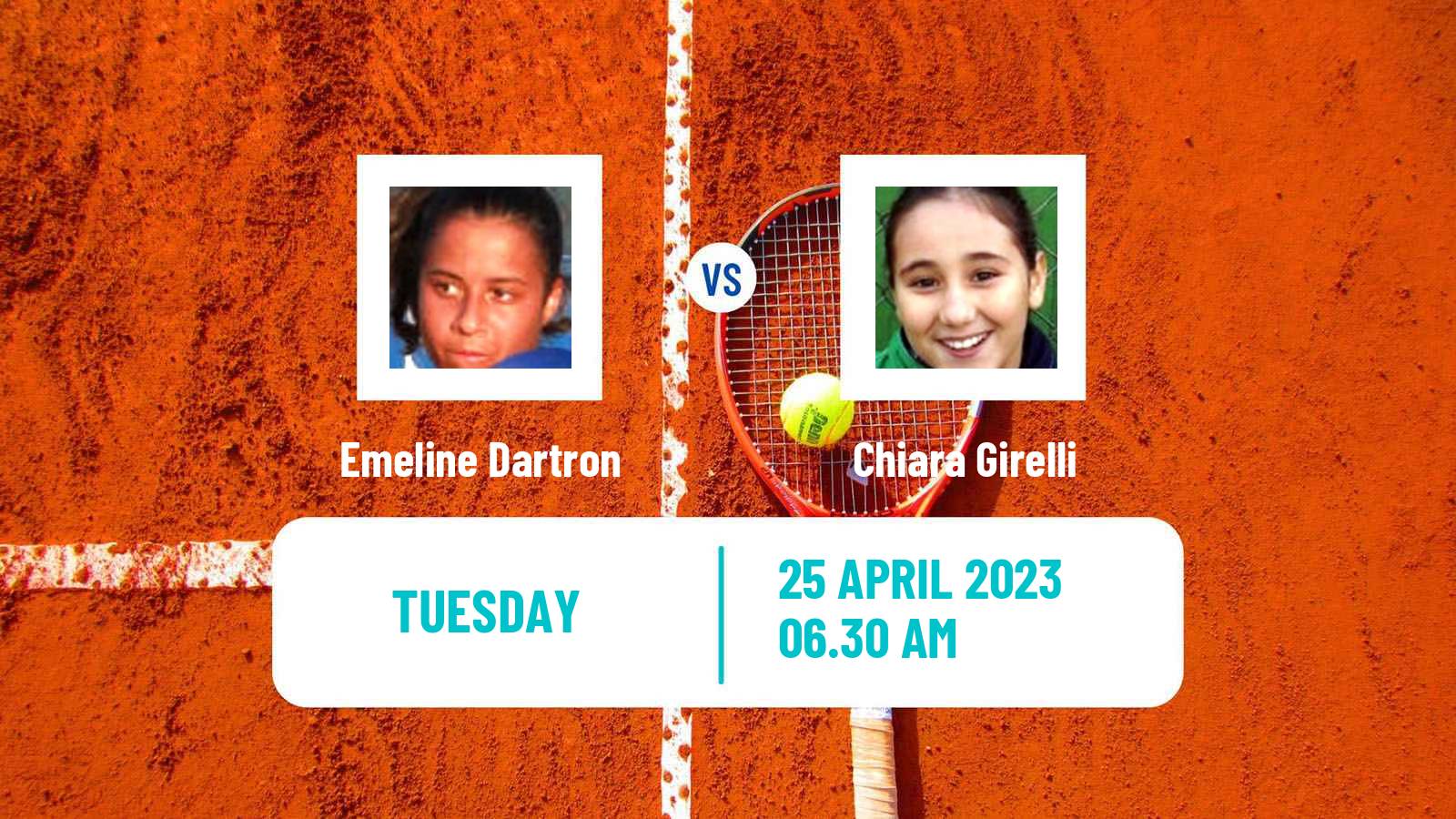 Tennis ITF Tournaments Emeline Dartron - Chiara Girelli